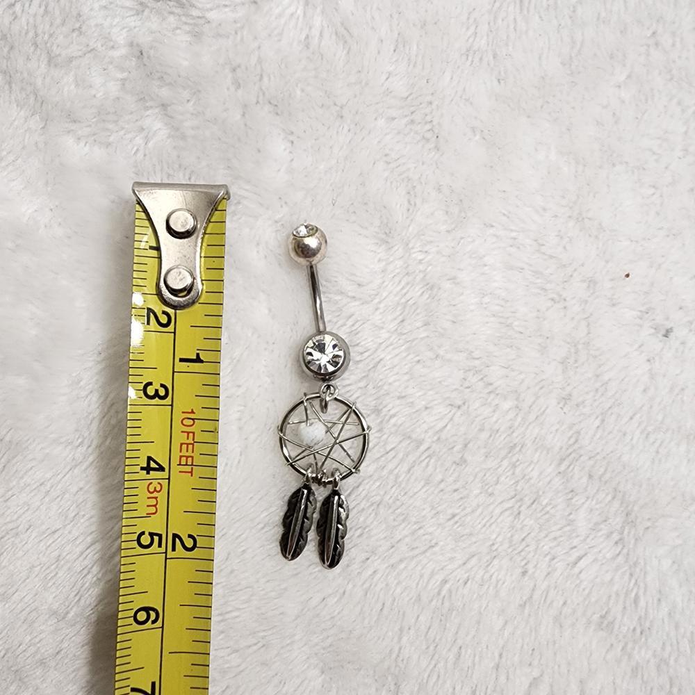 Silver Dreamcatcher Belly Button Ring - image 5